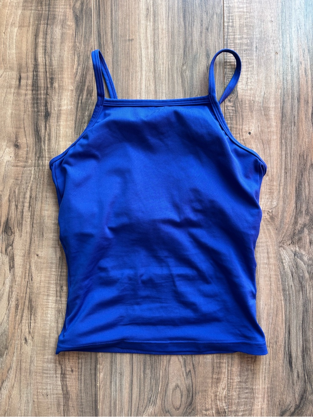 Adidas Yoga Strappy Square Neck Low-Back Tank Top Blue Women's Size XS